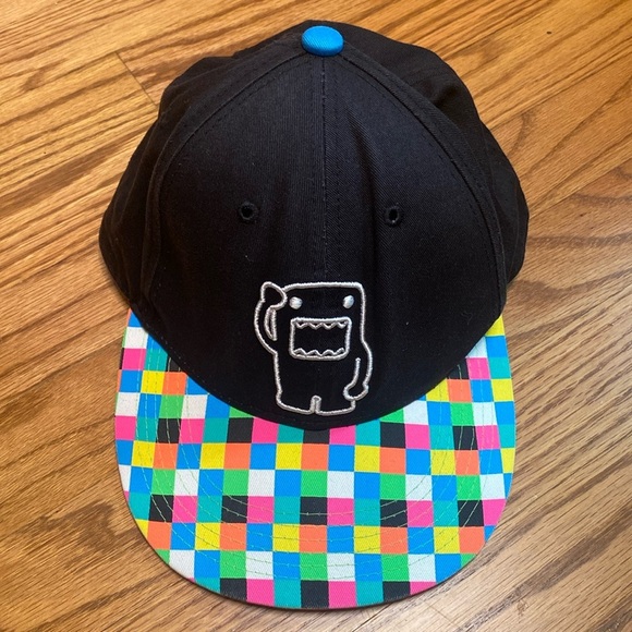 Domo Snapback Hat multi colored check One Size Adjustable Embroidered 6 Panel - Picture 6 of 6